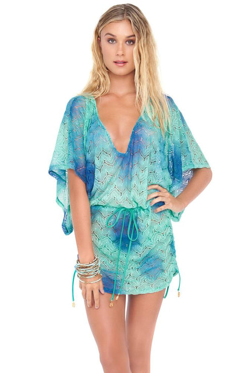 Luli Fama Siete Mares Cabana V-Neck Dress